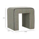 Byron Square Cotton Jute Ottoman by TOV Furniture, view 5