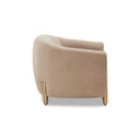 Lina Cafe Au Lait Performance Velvet Accent Chair by Inspire Me! Home Decor