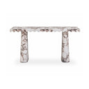 Janice 61" Faux Breccia Marble Console Desk by TOV Furniture, view 2