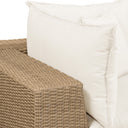 Cali 120" Cream Performance Fabric & Wicker Outdoor Sofa by TOV Furniture, view 3