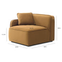 Travie Honey Modular Corner Armchair by TOV Furniture, view 3