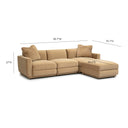 Perry 4-Piece Tan Modular Sectional by TOV Furniture, view 6