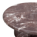 Juju Red Levanto Faux Marble Indoor/Outdoor Round Coffee Table (24"-32") by TOV Furniture, view 9