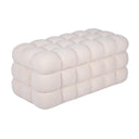 Anita 39" Faux Shearling Storage Bench With Reversible Tray Top by TOV Furniture