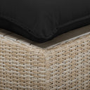 Cali Performance Fabric & Wicker Outdoor Ottoman by TOV Furniture, view 8