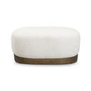Domina Sugar Off-White Boucle Ottoman