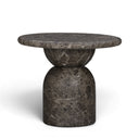 Cynthia Dark Emperador Faux Marble Indoor/Outdoor Side Table