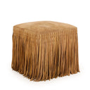 Daphne Square Suede Fringe Ottoman by TOV Furniture, view 19