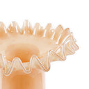 Ruff Ruffled Peach Glass Vase by TOV Furniture, view 2