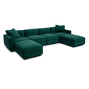 Perry 6-Piece Deep Green Modular U-Sectional by TOV Furniture, view 2