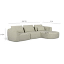 Noor 3-Piece XL 128" Modular Sectional by TOV Furniture, view 6