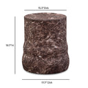 Cilla Red Faux Levanto Marble Indoor/Outdoor Concrete Side Table