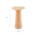 Ruff Ruffled Peach Glass Vase by TOV Furniture, view 3