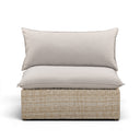 Cali Performance Fabric & Wicker Outdoor Armless Chair by TOV Furniture, view 2
