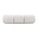 Arezza 4-Piece Stone White Contract-Grade Basketweave Chenille Modular Sectional