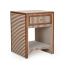 Kora 18" Cotton Jute 1-Drawer Contract-Grade Nightstand