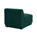 Perry Deep Green Modular Armless Chair by TOV Furniture, view 4