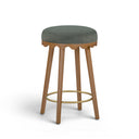 Oodle Green Performance Vegan Mohair Light Walnut Counter Stool