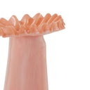 Ruff Ruffled Ombre Pink Glass Vase by TOV Furniture, view 2