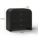 Hump 38" Arched 3-Drawer Bedside Chest