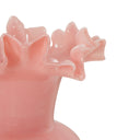 Spackle Ruffled Pink Glass Vase (12"-18") by TOV Furniture, view 7