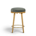 Oodle Green Performance Vegan Mohair Natural Counter Stool