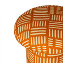 Lucy Rust Orange Tribal Print Mushroom Accent Stool