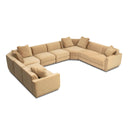 Perry 8-Piece Tan Modular Large U-Sectional by TOV Furniture, view 2