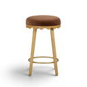 Oodle Bronze Performance Vegan Mohair Natural Counter Stool