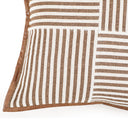 Kora 20" Brown Cotton Jute Throw Pillow Cover
