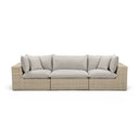 Cali 120" Grey Performance Fabric & Wicker Outdoor Sofa by TOV Furniture