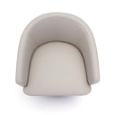 Kristen Beige Rolling Desk Chair by TOV Furniture, view 5