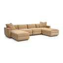 Perry 6-Piece Tan Modular U-Sectional by TOV Furniture, view 2