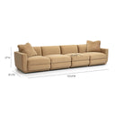 Perry Tan Modular Sofa (96"-124") by TOV Furniture, view 12