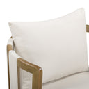 Paolo Cream Upcycled Basketweave Fabric Outdoor Accent Chair by TOV Furniture, view 5