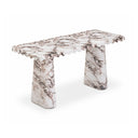 Janice 61" Faux Breccia Marble Console Desk by TOV Furniture, view 3