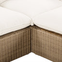 Cali 4-Piece Cream Performance Fabric & Wicker Outdoor Sectional by TOV Furniture, view 7