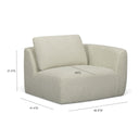 Noor XL 47" Modular Corner Chair by TOV Furniture, view 7