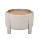 Bellamy Railroad Chenille Storage Stool With Reversible Tray Top by TOV Furniture