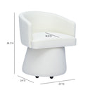 Kristen Off-White Rolling Desk Chair by TOV Furniture, view 7
