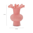 Spackle Ruffled Pink Glass Vase (12"-18") by TOV Furniture, view 8