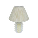 Edith Scalloped Papier Mache Flower Pleated Table Lamp