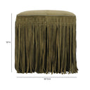 Daphne Square Suede Fringe Ottoman by TOV Furniture, view 11