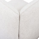 Arezza Stone White Contract-Grade Basketweave Chenille Corner Chair