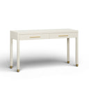 Dani 54" Cream Faux Shagreen 2-Drawer Console Table
