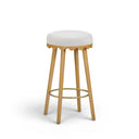 Oodle Cream Performance Vegan Mohair Natural Bar Stool
