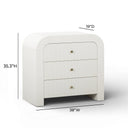 Hump 38" Arched 3-Drawer Bedside Chest