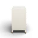 Dani 62" Cream Faux Shagreen 6-Drawer Dresser