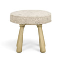 Pookie Neutral Floral Accent Stool by TOV Furniture, view 2