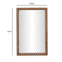 Cheyanne 29"X44" Carved Solid Wood Rectangular Wall Mirror